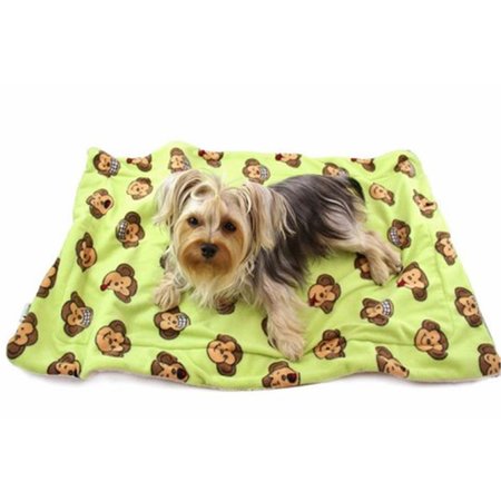 PETPATH Silly Monkey UltraPlush Blanket Lime One Size PE343359